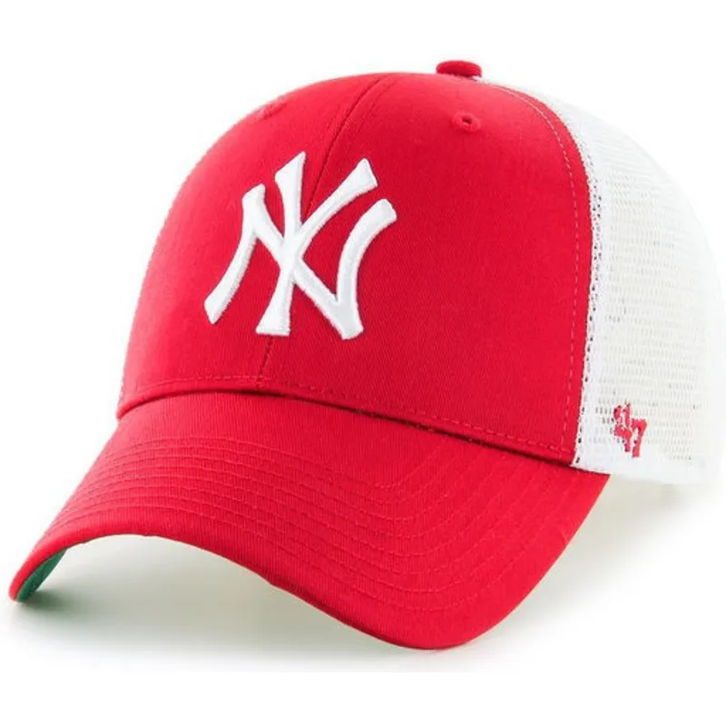 petten-gebogen-rood-snapback-van-new-york-yankees-mlb-van-47-brand