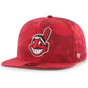 petten-plat-camouflage-snapback-van-cleveland-indians-mlb-van-47-brand