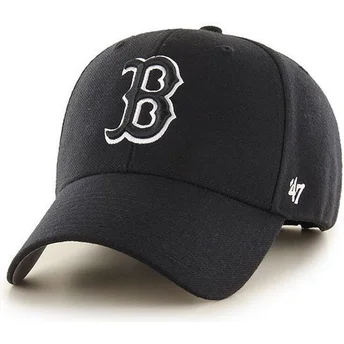 petten-gebogen-zwart-snapback-van-boston-red-sox-mlb-van-47-brand