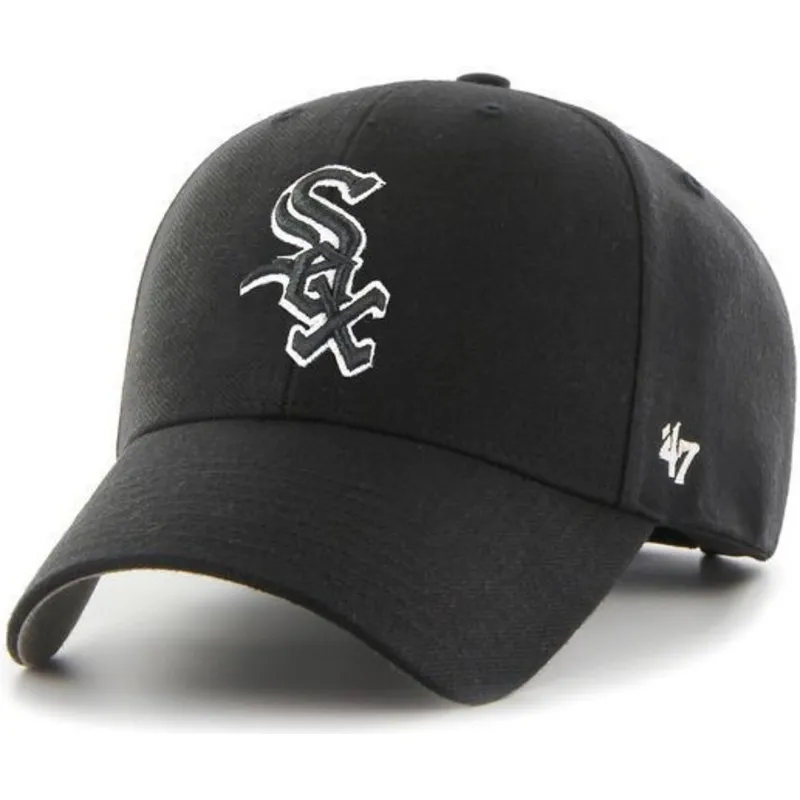 petten-gebogen-zwart-snapback-van-chicago-white-sox-mlb-van-47-brand petten-gebogen-zwart-snapback-van-chicago-white-sox-mlb-van-47-brand