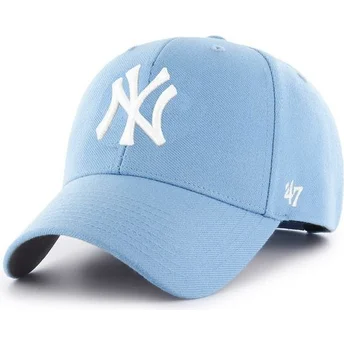 cappellino-visiera-curva-blu-chiaro-snapback-di-new-york-yankees-mlb-mvp-di-47-brand