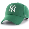 cappellino-visiera-curva-verde-snapback-di-new-york-yankees-mlb-mvp-di-47-brand