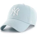 cappellino-curvo-azzurro-chiaro-dei-new-york-yankees-mlb-clean-up-di-47-brand