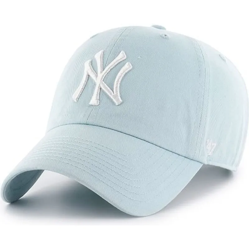 czapka-z-zakrzywionym-daszkiem-jasnoniebieska-new-york-yankees-mlb-clean-up-od-47-brand
