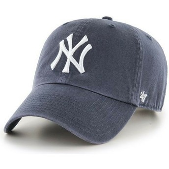 Gorra curva gris denim de New York Yankees MLB Clean Up de 47 Brand