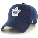 cappellino-visiera-curva-blu-marino-di-toronto-maple-leafs-nhl-clean-up-di-47-brand