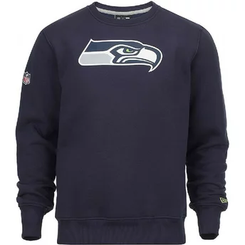 New Era Seattle Seahawks NFL Blue Crew Neck Sweatshirt