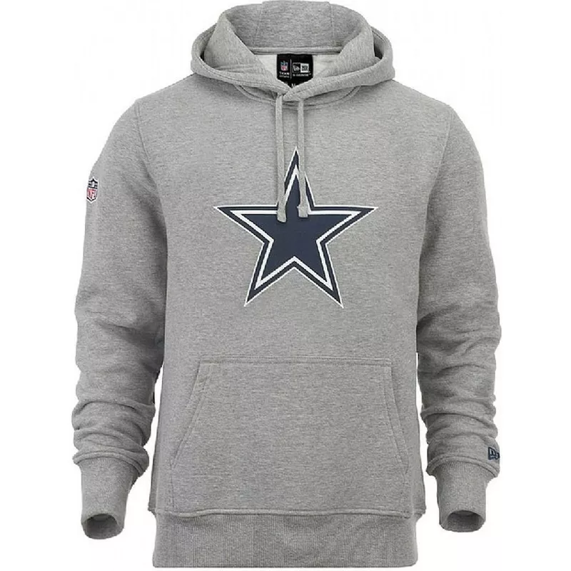 New Era Dallas Cowboys NFL Grey Pullover Hoodie Sweatshirt: