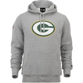 Sudadera con capucha gris Pullover Hoodie de Green Bay Packers NFL de New Era