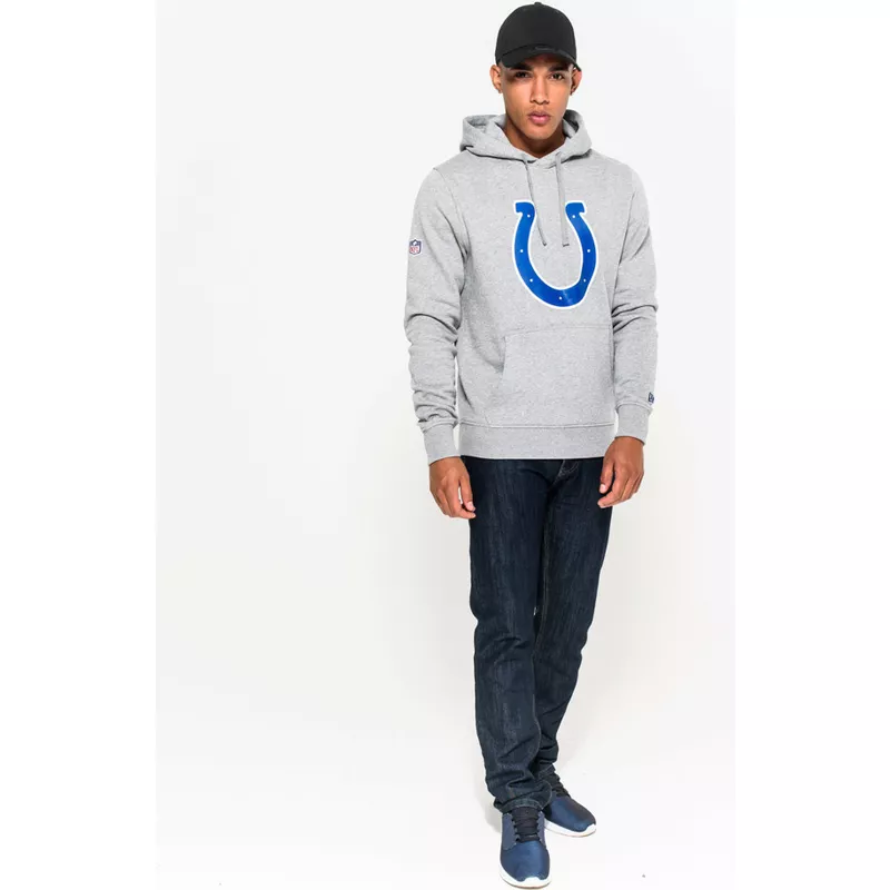 New Era Indianapolis Colts NFL Grey Pullover Hoodie Sweatshirt: