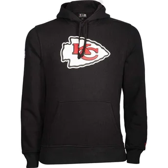 Felpa con cappuccio nera Pullover Hoodie di Kansas City Chiefs NFL di New Era