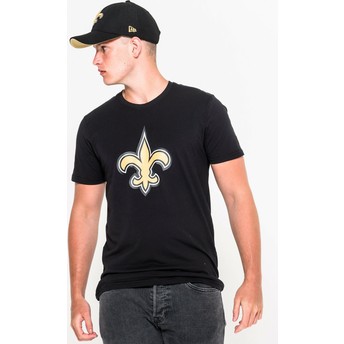 Camiseta de manga corta negra de New Orleans Saints NFL de New Era