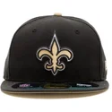 petten-plat-zwart-fitted-59fifty-authentic-on-field-game-van-new-orleans-saints-nfl-van-new-era