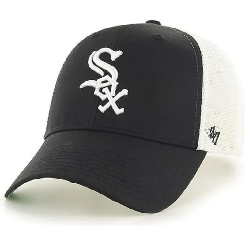 petten-gebogen-zwart-snapback-van-chicago-white-sox-mlb-van-47-brand