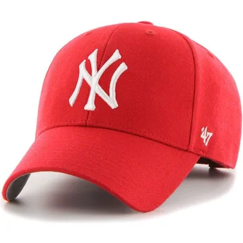 Röd böjd keps New York Yankees MLB MVP från 47 Brand