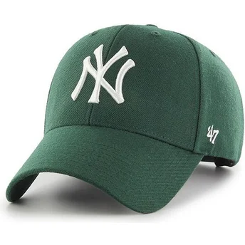 Dunkelgrüne gebogene Snapback-Kappe der New York Yankees MLB MVP von 47 Brand