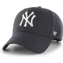 cappellino-visiera-curva-blu-marino-snapback-di-new-york-yankees-mlb-mvp-di-47-brand