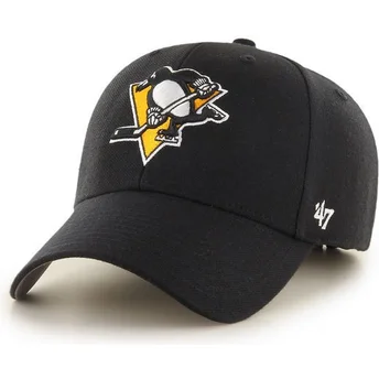 cappellino-visiera-curva-nero-di-pittsburgh-penguins-nhl-mvp-di-47-brand