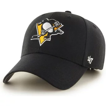 Gorra curva negra de Pittsburgh Penguins NHL MVP de 47 Brand