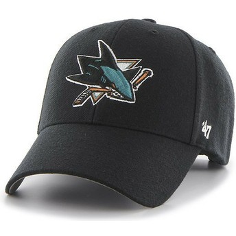 47 Brand Curved Brim San Jose Sharks NHL MVP Black Cap