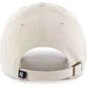 cappellino-visiera-curva-crema-di-new-york-yankees-mlb-clean-up-di-47-brand