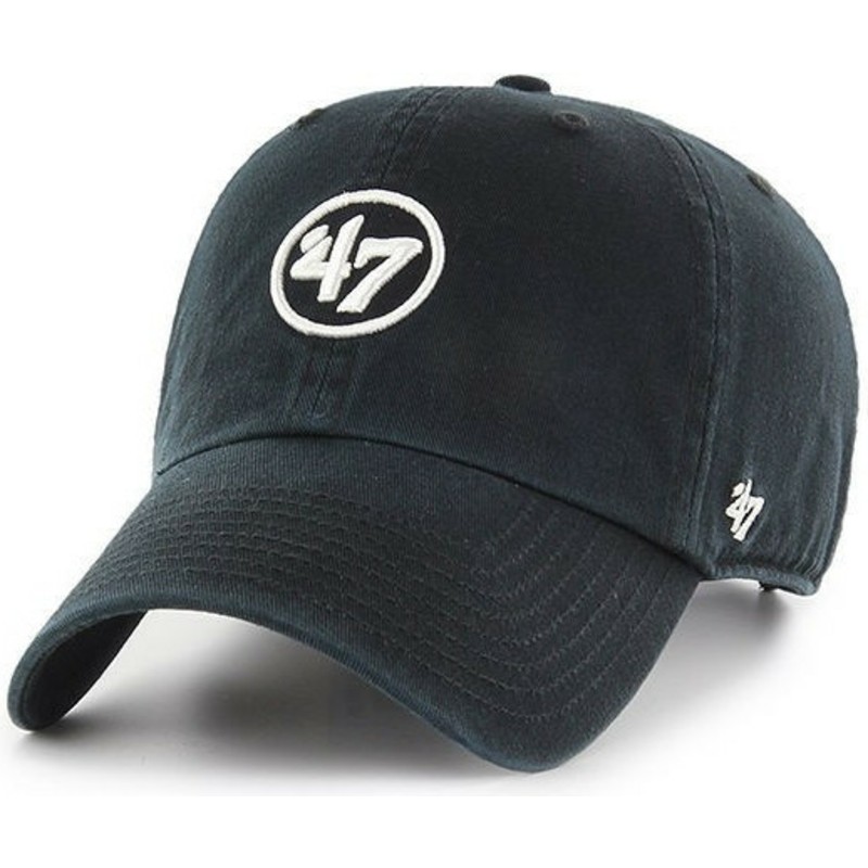 47-brand-curved-brim-47-logo-clean-up-black-cap