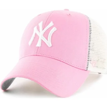 Cappellino trucker rosa di New York Yankees MLB di 47 Brand