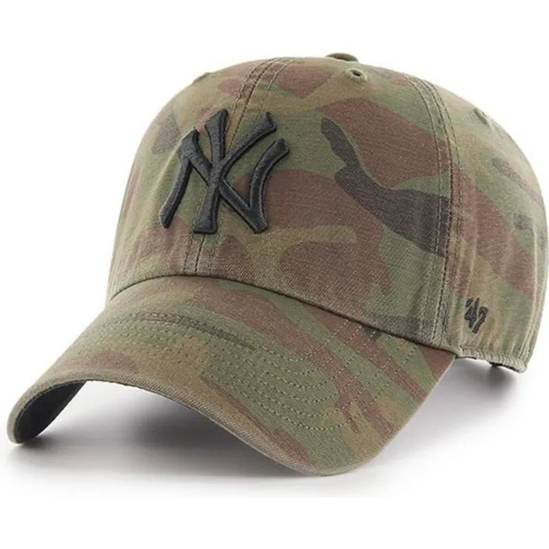 petten-gebogen-camouflage-verstelbare-band-negro-van-new-york-yankees-mlb-van-47-brand