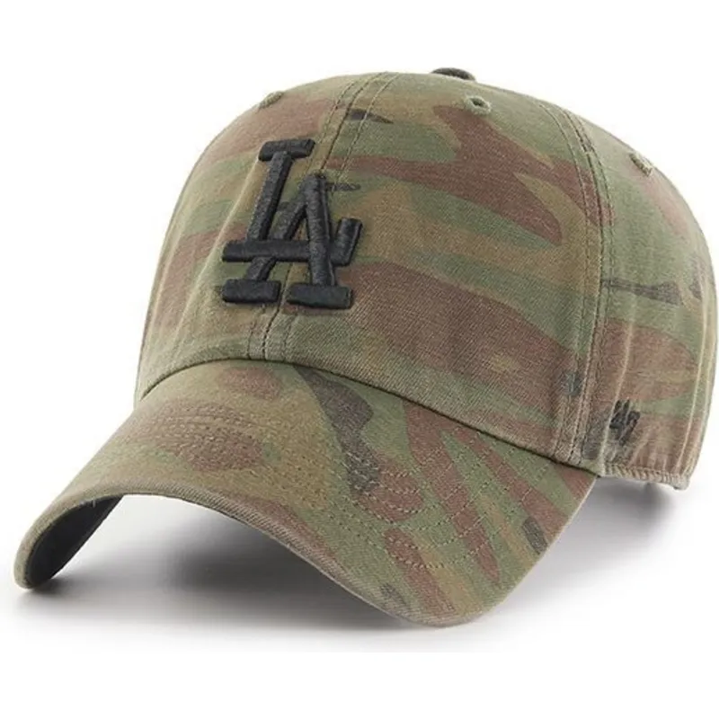 petten-gebogen-camouflage-verstelbare-band-negro-van-los-angeles-dodgers-mlb-van-47-brand