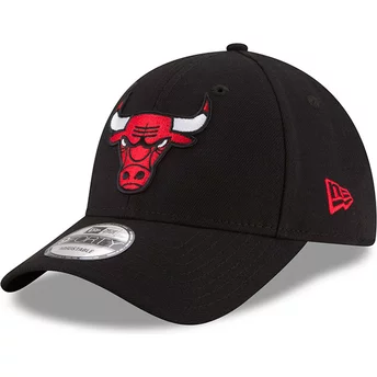 Gorra curva negra ajustable 9FORTY The League de Chicago Bulls NBA de New Era