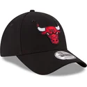 schwarze-verstellbare-gebogene-kappe-9forty-the-league-der-chicago-bulls-nba-von-new-era