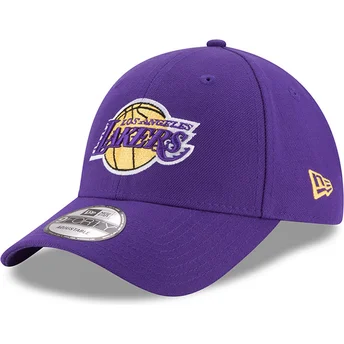 Petten gebogen paars verstelbare band 9FORTY The League van Los Angeles Lakers NBA van New Era