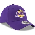 cappellino-visiera-curva-viola-regolabile-9forty-the-league-di-los-angeles-lakers-nba-di-new-era