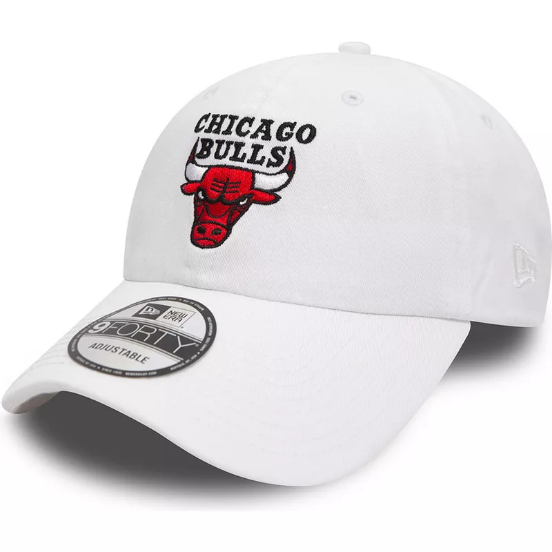 new-era-curved-brim-9forty-washed-chicago-bulls-nba-white-adjustable-cap