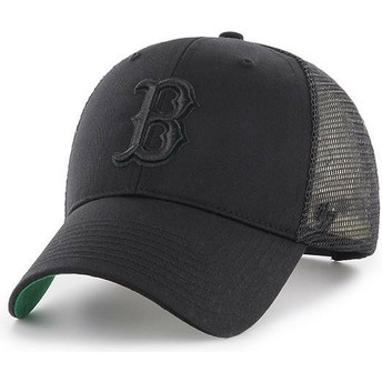 Gorra trucker negra con logo negro de Boston Red Sox MLB MVP Branson de 47 Brand