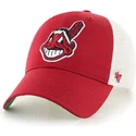 petten-gebogen-rood-snapback-van-cleveland-indians-mlb-van-47-brand