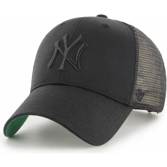 Cappellino trucker nero con logo nero di New York Yankees MLB MVP Branson di 47 Brand