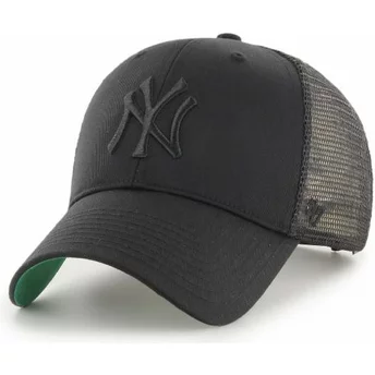 Gorra trucker negra con logo negro de New York Yankees MLB MVP Branson de 47 Brand