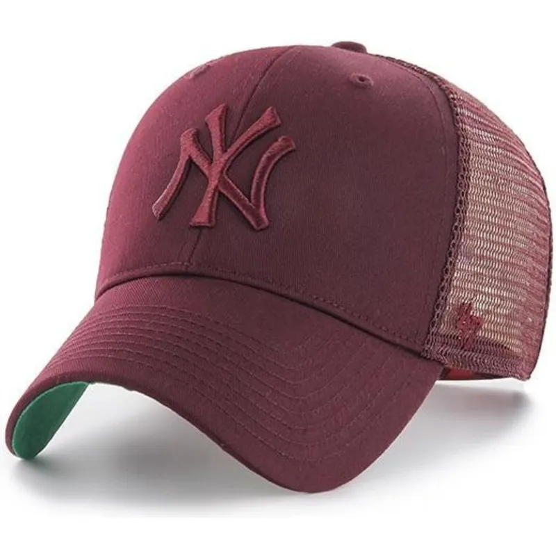 cappellino-trucker-bordeaux-con-logo-bordeaux-di-new-york-yankees-mlb-mvp-branson-di-47-brand