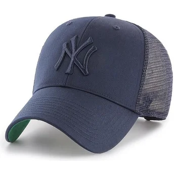 Cappellino trucker blu marino con logo blu marino di New York Yankees MLB MVP Branson di 47 Brand