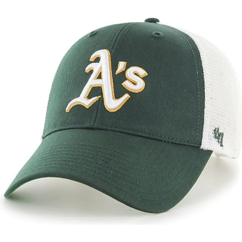 petten-gebogen-groen-snapback-van-oakland-athletics-mlb-van-47-brand