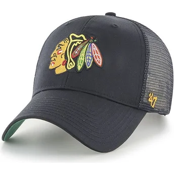 Cappellino trucker nero di Chicago Blackhawks NHL MVP Branson di 47 Brand