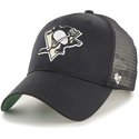 47-brand-pittsburgh-penguins-nhl-mvp-branson-black-trucker-hat