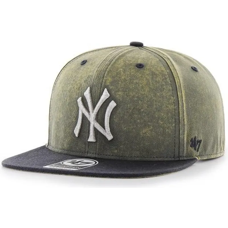 petten-plat-marineblauw-snapback-van-new-york-yankees-mlb-van-47-brand petten-plat-marineblauw-snapback-van-new-york-yankees-mlb-van-47-brand