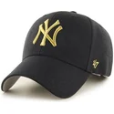 petten-gebogen-zwart-verstelbare-band-oro-van-new-york-yankees-mlb-van-47-brand