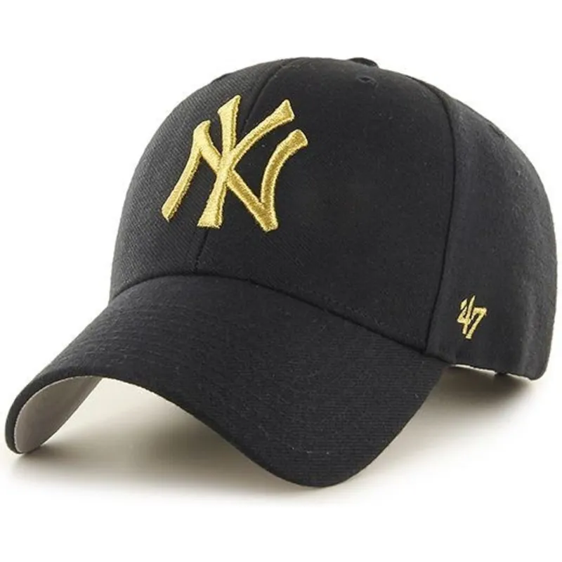 petten-gebogen-zwart-verstelbaar-oro-van-new-york-yankees-mlb-van-47-brand petten-gebogen-zwart-verstelbaar-oro-van-new-york-yankees-mlb-van-47-brand