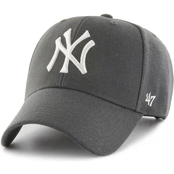 Wyginięta czapka szara snapback New York Yankees MLB MVP 47 Brand