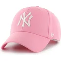 petten-gebogen-roze-snapback-van-new-york-yankees-mlb-van-47-brand
