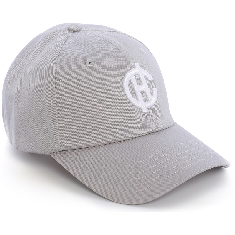 caphunters-curved-brim-ch-logo-aspen-grey-cap
