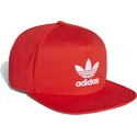 gorra-plana-roja-snapback-trefoil-de-adidas